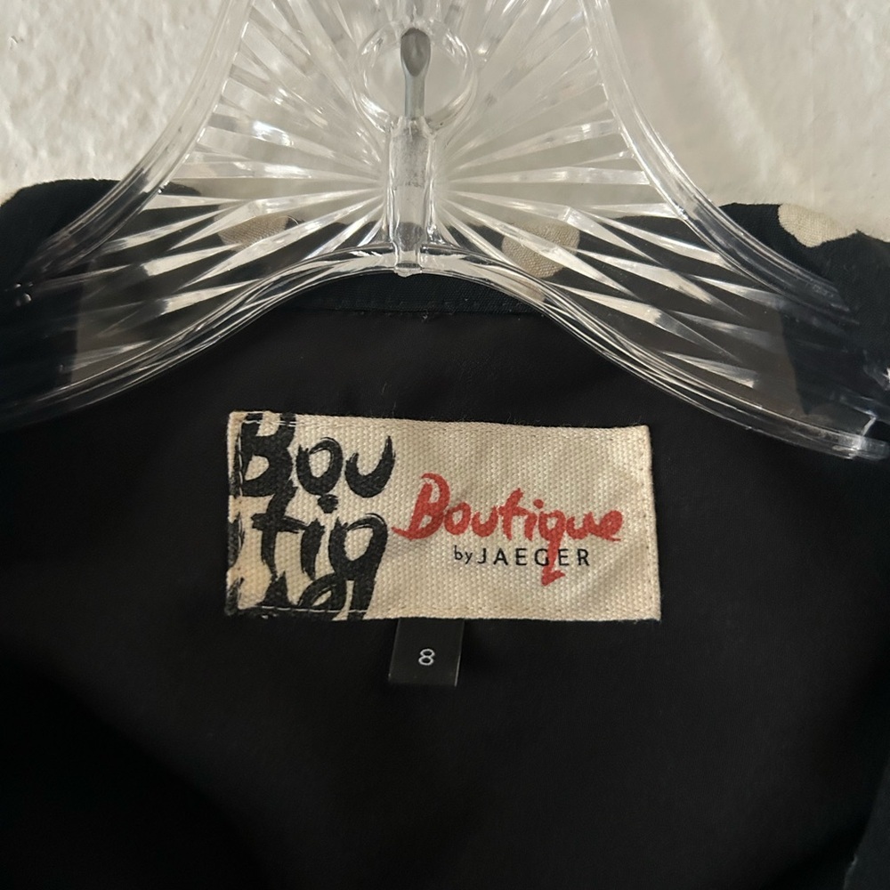 Vintage Jaeger Polka Dot Ruffled Blouse Sz 6 Timeless Pinup Classic Housewife - Picture 2 of 12